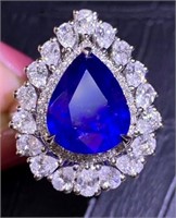 3.2ct Sri Lankan Sapphire 18Kt Gold Ring