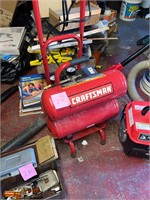 Craftsman air compressor twin tank on dolly