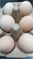 E2) 1/2 dozen farm fresh eggs unwashed room