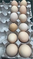 E2) Dozen farm fresh eggs unwashed room