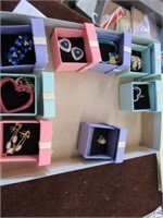 6 Pair Earrings in Gift Boxes 1 Necklace 1 Pin
