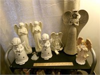 Top Shelf of Angel Figures