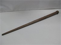 34" Vtg Carved Cane W/12" Blade From Philippines