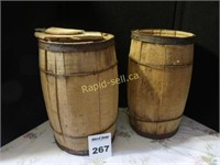 Two Antique Nail Barrels