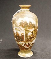 Antique Satsuma baluster vase