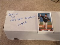 1993 Topps baseball partial set 1 - 825