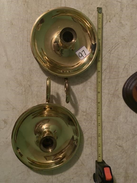 Brass candle holder set