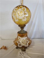 Vintage Amber Globe Lamp (Electric)