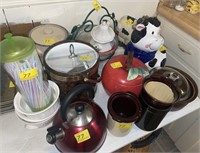 ASSORTED CANISTERS AND COOKIE JARS