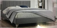 Accor Queen Bed - Grey Fabric