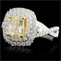 2.20ctw Fancy Color Diamond Ring in 18K WG