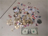 Large Lot of Political Pins & Pendants - Most