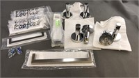 Silver Cabinet Pulls & Tp Holders W/o Inner