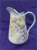 HAND PAINTED HOLLY PETERSON PORCELAIN PITCHER