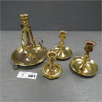 Assorted Baldwin Brass Candleholders