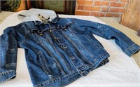 vtg DENIM JACKET / HOODIE, SZ 2XL,