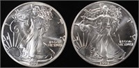 (2) 1991 AMERICAN SILVER EAGLES