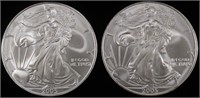 (2) 2005 AMERICAN SILVER EAGLES