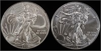 2010 & 2018 AMERICAN SILVER EAGLES