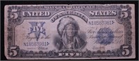 1899 5 $ INDIAN CHIEF F