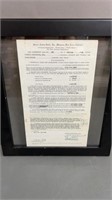 1956 Actor Frank Lovejoy SAG Contract