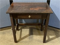 Wood Side Table W/ Drawer 30"x20.5”x29.75”