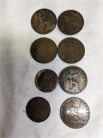 1861 GB One Penny, 1861,62 Half Penny & Others