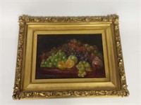 Oil on Canvas, Still Life of Grapes