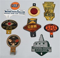 8 VINTAGE LICENSE PLATE TOPPERS