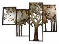 Modernist Metal Tree Wall Decor