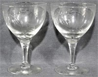 2 Fostoria Autumn Wine Glasses 4.5"