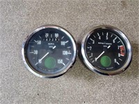 Rare Norton Green Globe Gauges