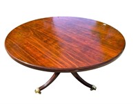 48 INCH HARDEN TABLE WITH CARVED LEGS BRASS