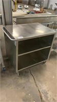 1 Stainless Steel 28x38 ROLLING 2 Shelf Cart