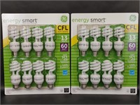 G E Spiral 13 Watt Light Bulbs 2 Packs of 8