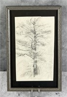 Olaf Carl Seltzer Montana Tree Pencil Drawing