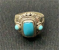 Sarda Turquoise Sterling Silver Ring