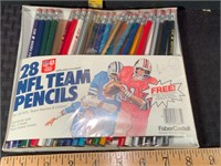 Vintage 1970s Paber Castell NFL Football Pencils