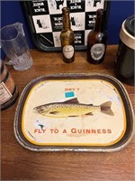 Guinness, Black & White Tray and Various Items