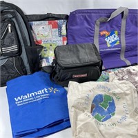 Lot of Reusable Grocery Bags w/ Cold Bag &