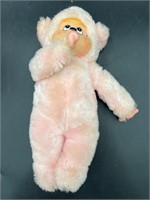 Vintage Thumb Sucker Pink Monkey Bear Plush