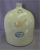 RW 3 gal beehive jug w/4" wing & Union oval
