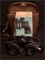 Vtg. Montgomery Wards Binoculars in Leather Case