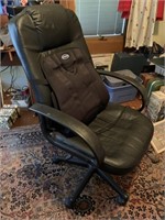 Black vinyl office chair