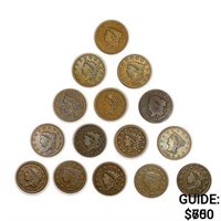 Bag of 1817-1842 Large Cents (15 Coins)