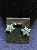 Turquoise clip earrings