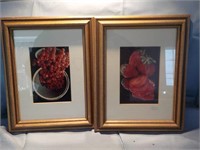 2 Fruit photographs 8 x 10 signed KITCHEN KITCHEN