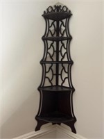 Very Ornate Wooden Corner Shelf