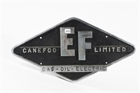 EF CANEFCO LIMITED GAS OIL ELECTRIC CAST SIGN