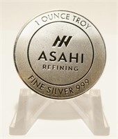 Asahi Refining 1ozT .999 Silver Bullion Round